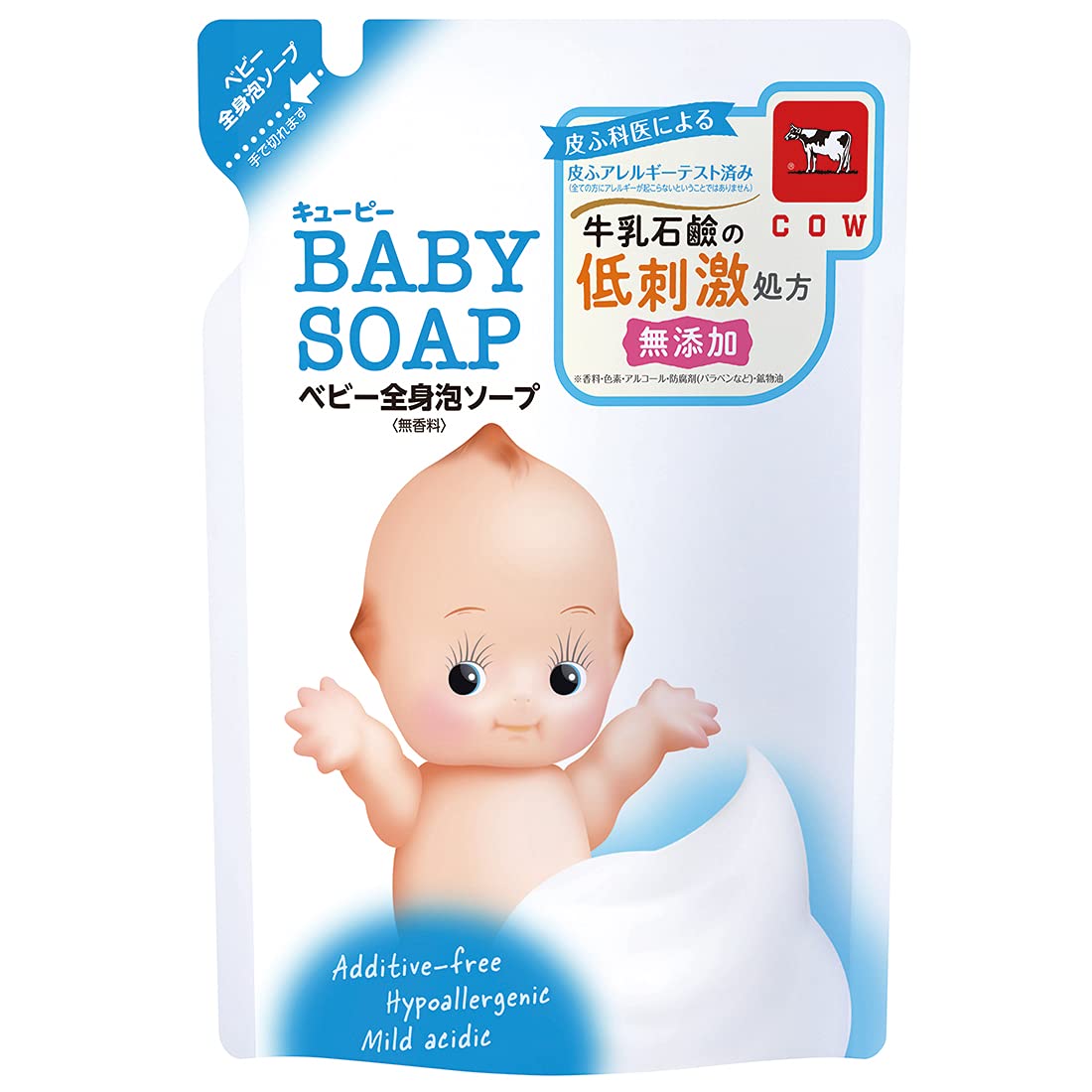 キューピー　全身ベビーソープ［泡タイプ］　詰替・３５０ｍＬ 容量350ML 牛乳石鹸共進社 ベビー用品 - MONOW 公式ショップ