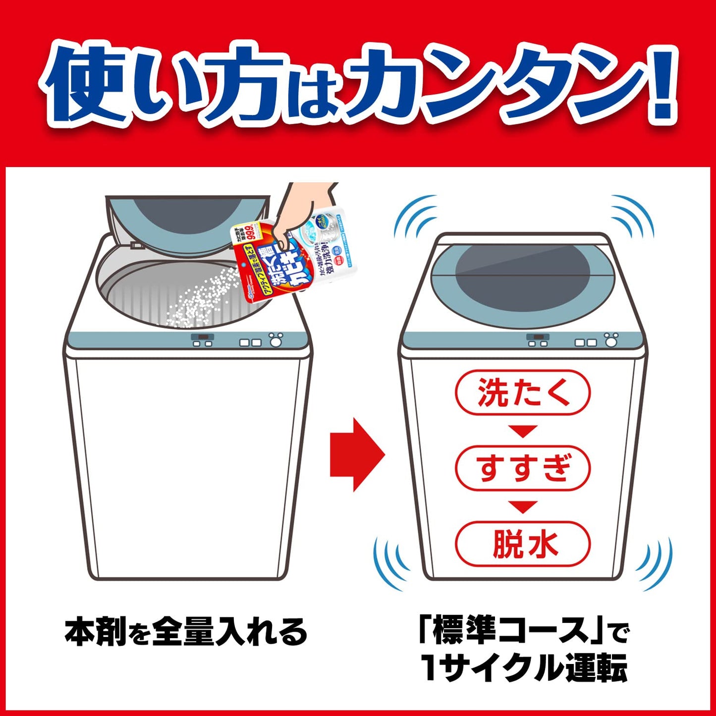 アクティブ酸素で落とす洗濯槽カビキラー２５０Ｇ 容量250G ジョンソン 洗濯槽クリーナー - MONOW 公式ショップ