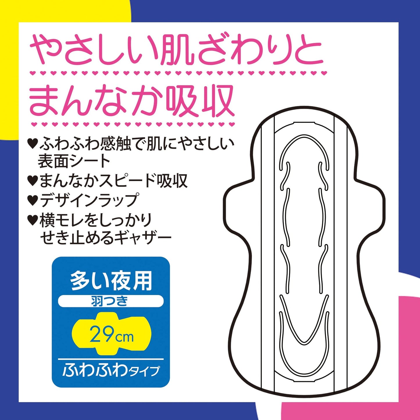 センターインふわふわタイプ多い日の夜用１０枚×２ 容量20枚 ユニ・チャーム（ユニチャーム） 生理用品 - MONOW 公式ショップ