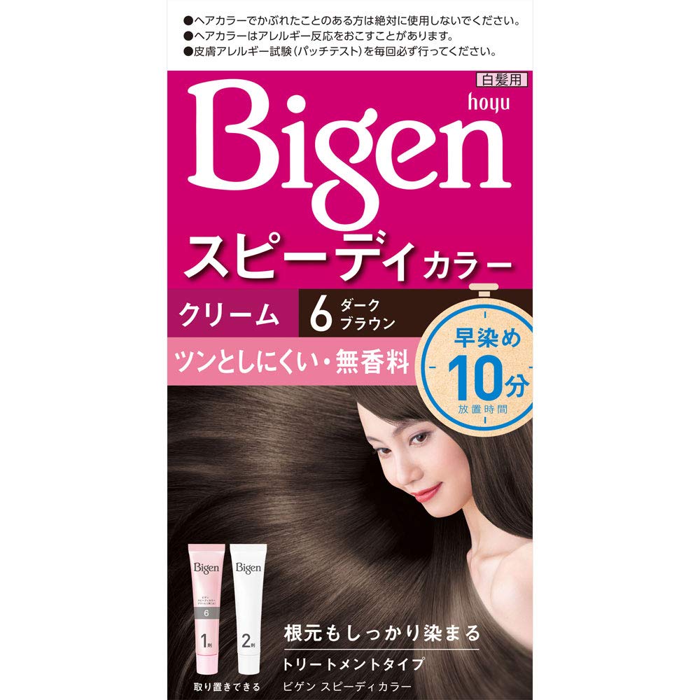 ビゲン　スピーディカラー　クリーム　6　ダークブラウン 容量80G ホーユー ヘアカラー・白髪用 - MONOW 公式ショップ