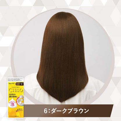 シエロ　ムースカラー　6　ダークブラウン 容量100ML ホーユー ヘアカラー・白髪用 - MONOW 公式ショップ