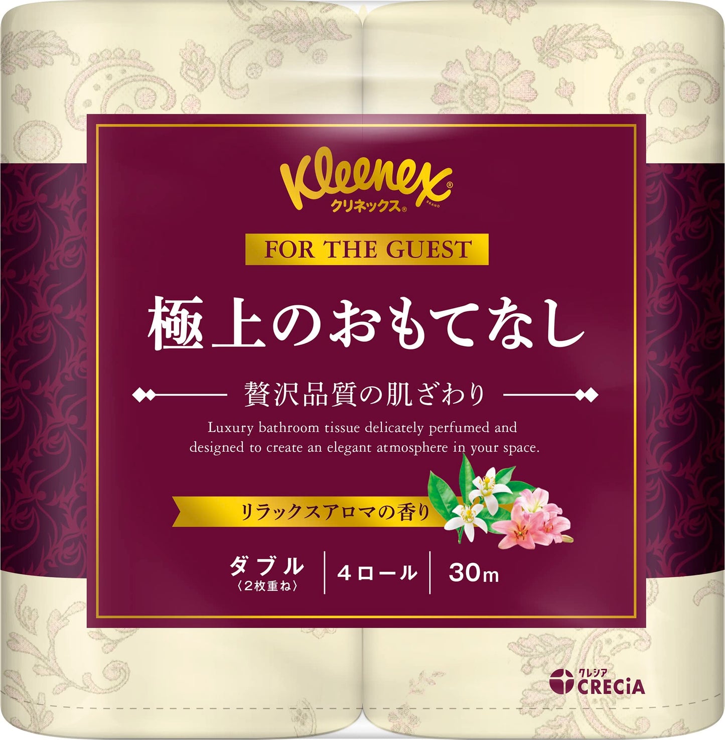 日本製紙クレシア　クリネックス極上のおもてなし４ロールダブル　取ってつき容量4ロール - MONOW 公式ショップ