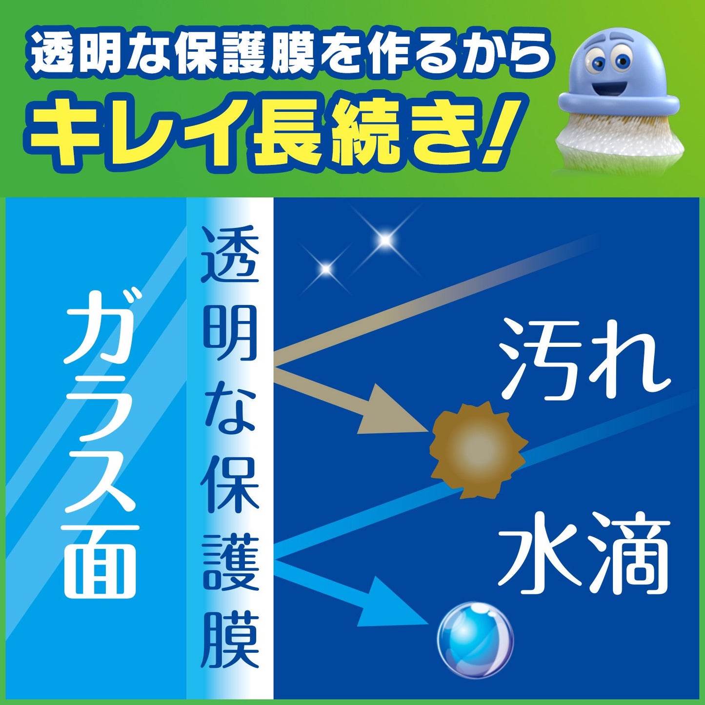 スクラビングバブル激泡ガラスクリーナー４８０ＭＬ 容量480ML ジョンソン 住居洗剤・ガラス・網戸 - MONOW 公式ショップ