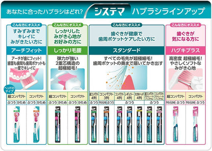 デンターシステマ　ハブラシ　コンパクト　ストレートハンドル　ふつう 1本容量1本 ライオン