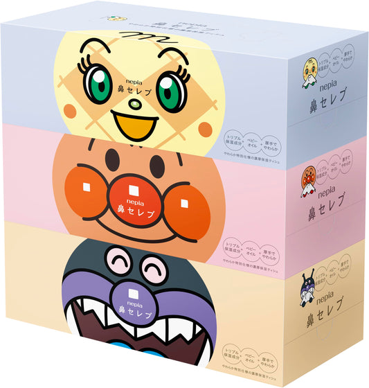 ネピア　アンパンマン鼻セレブティシュ３６０枚（１８０組）３コパック 容量180個 王子ネピア ティッシュ