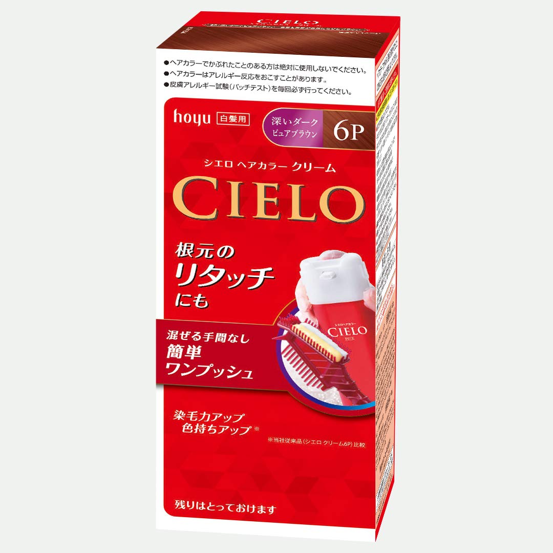 シエロ　ヘアカラー　EX　クリーム　6P　深いダークピュアブラウン 容量80G ヘアカラー・白髪用