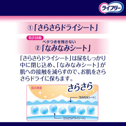 ライフリー　一晩中お肌あんしん尿とりパッド４回　３３＋３枚 容量33枚 大人用オムツ