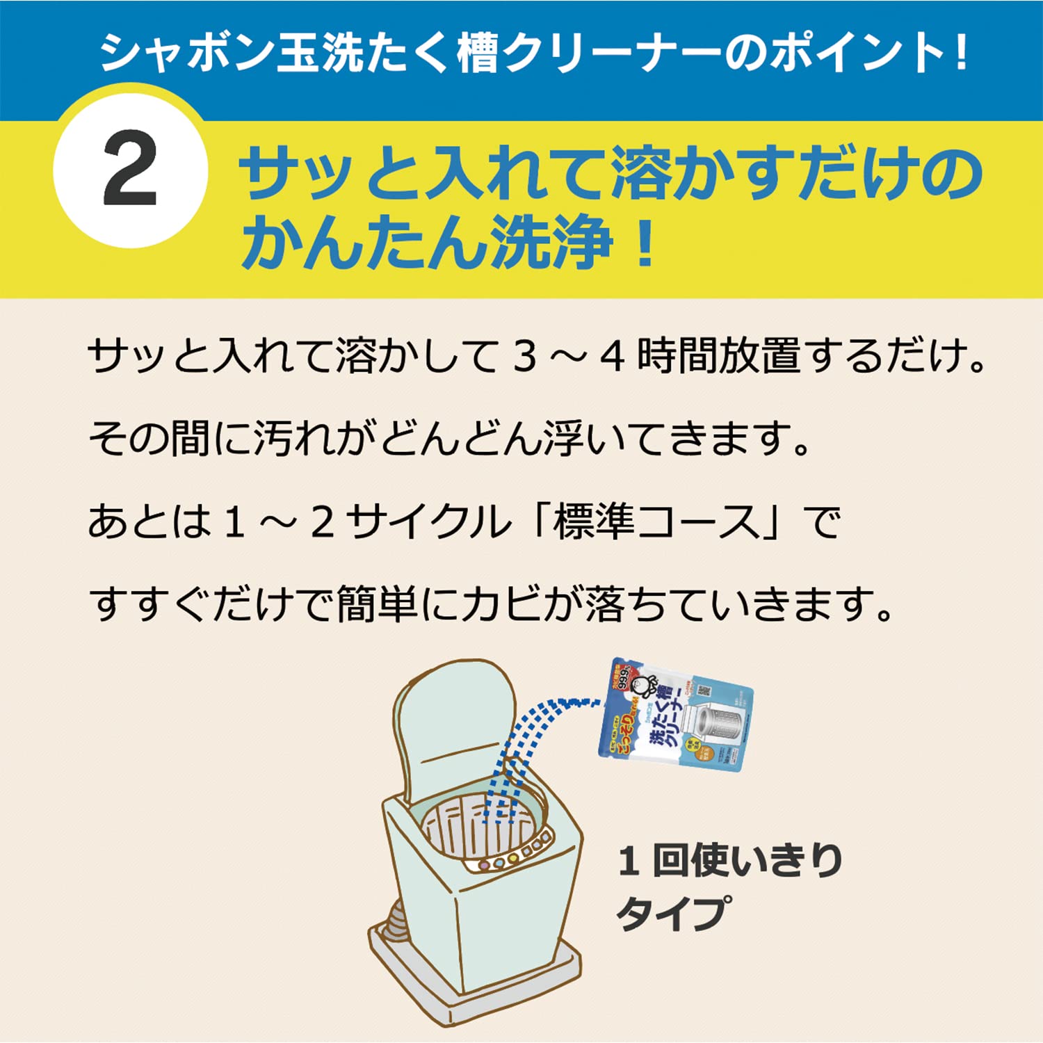 洗濯槽クリーナー 容量500G シャボン玉販売 洗濯槽クリーナー