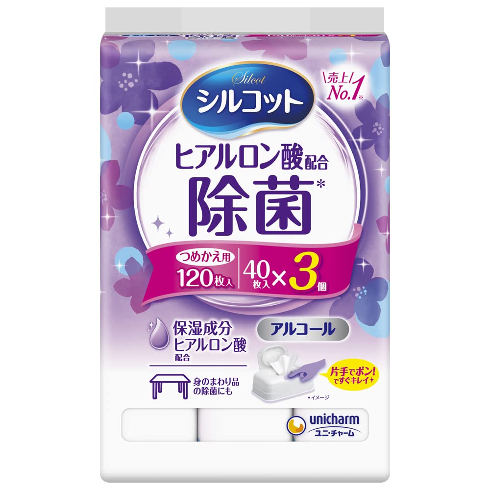 シルコット除菌ＷＴＡＬアロエ替４０枚３Ｐ 容量3P ユニ・チャーム（ユニチャーム）