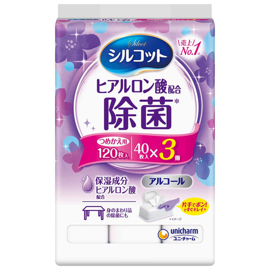 シルコット除菌ＷＴＡＬアロエ替４０枚３Ｐ 容量3P ユニ・チャーム（ユニチャーム）