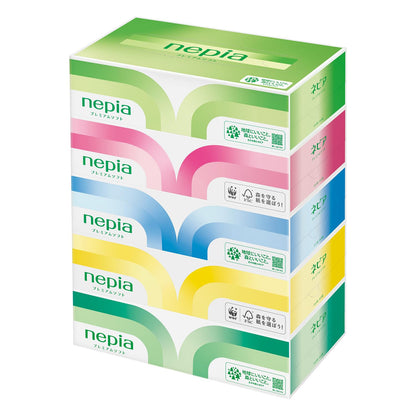 ネピア　プレミアムソフトティシュ１８０Ｗ×５Ｐ 容量5個 王子ネピア ティッシュ