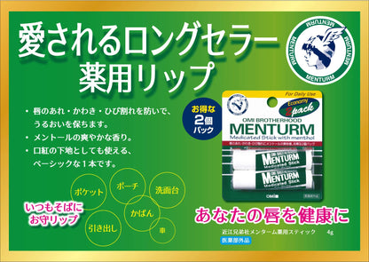 ２Ｐメンターム　レギュラーリップ 容量2個 近江兄弟社 リップクリーム