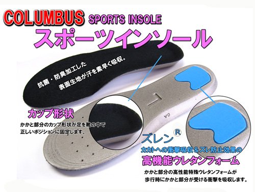 スポーツインソール　クロ　ラージ 容量1個 コロンブス シューケア