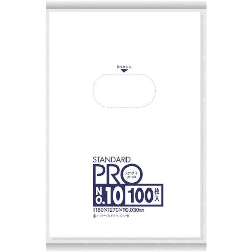 Ｌ－１０規格袋１０号　透明　１００枚 容量 日本サニパック ポリ袋・レジ袋
