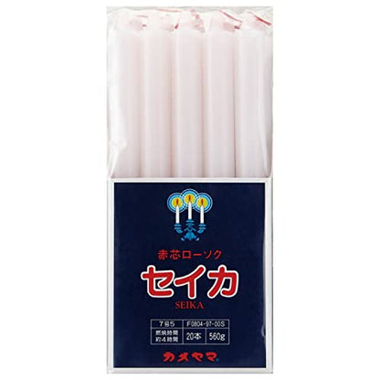 カメヤマ聖火印７号５（角袋） 容量560G カメヤマ ローソク