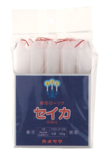 カメヤマ聖火印１５号（角袋） 容量560G カメヤマ ローソク