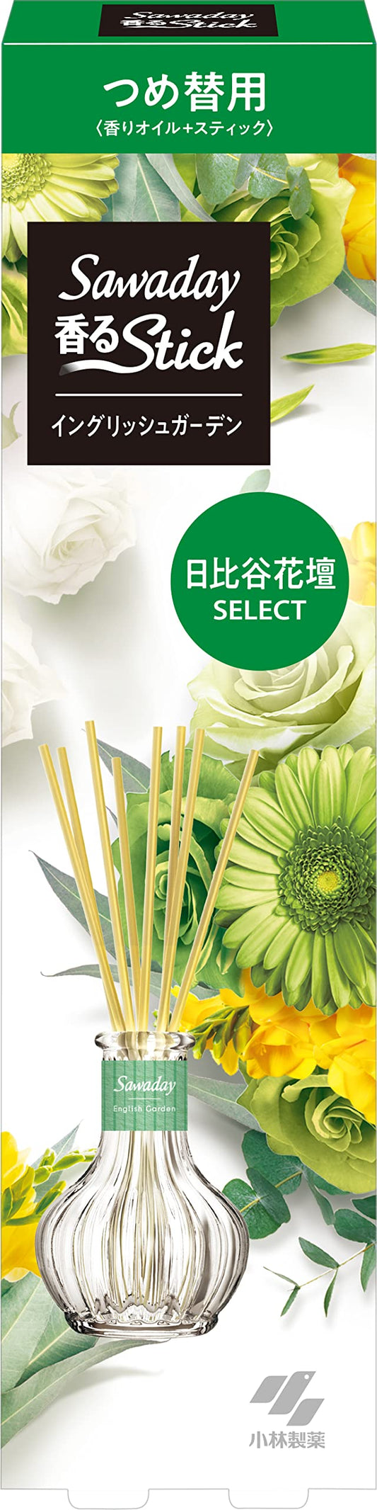 サワデー香るStick　つめ替用　イングリッシュガーデン 容量70ML 小林製薬 芳香剤・部屋用