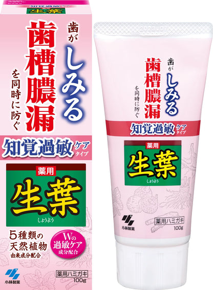 生葉s　知覚過敏症状予防タイプ 容量100G 小林製薬 歯磨き