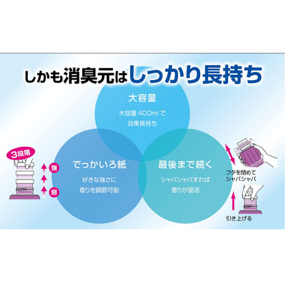 トイレの消臭元　爽やかはじけるレモン 容量400ML 小林製薬 芳香剤・トイレ用