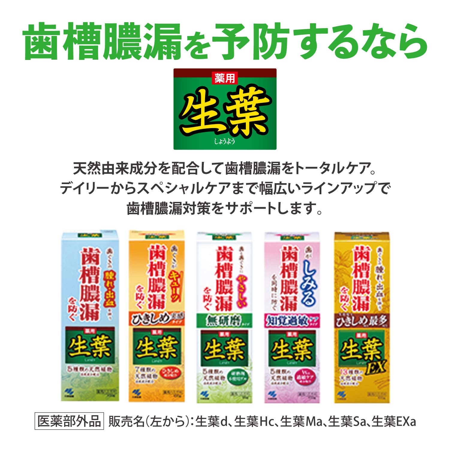生葉m　無研磨タイプ 容量95G 小林製薬 歯磨き