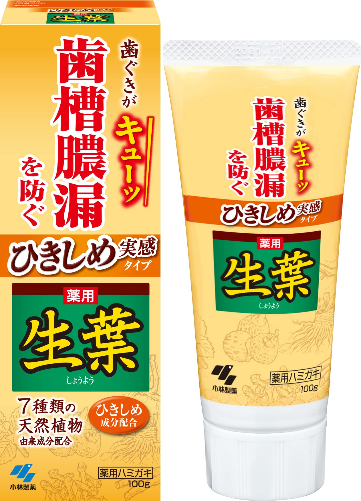 ひきしめ生葉ha 容量100G 小林製薬 歯磨き