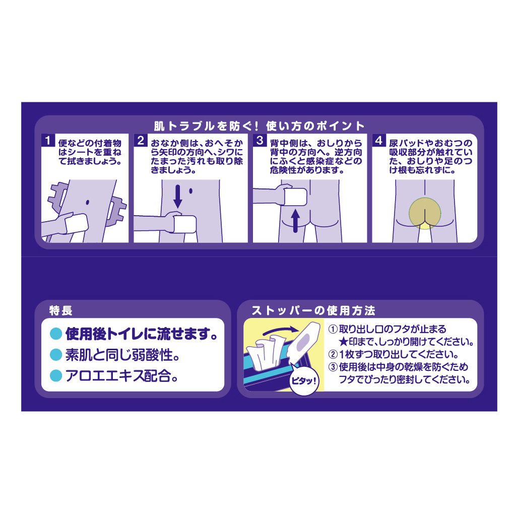 アクティトイレに流せるおしりふき１００枚 容量100枚 日本製紙クレシア おしりふき