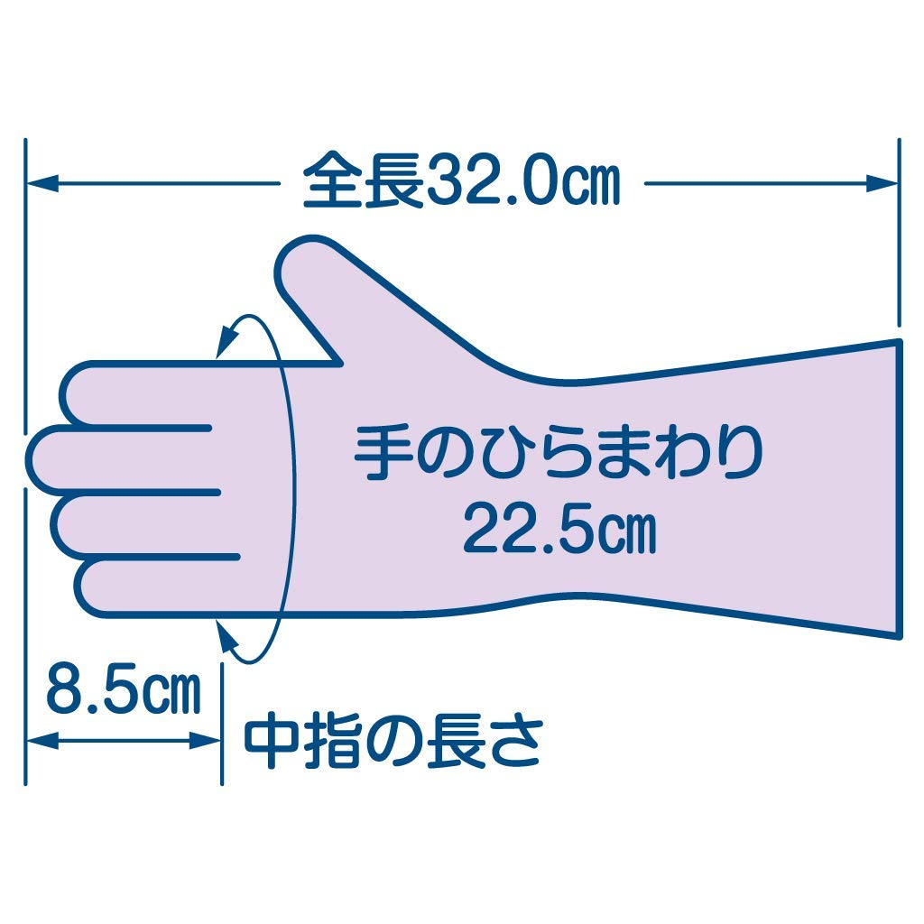 ファミリー ビニール 手袋 厚手 指・手のひら強化 炊事・掃除用 Lサイズ パープル容量1双