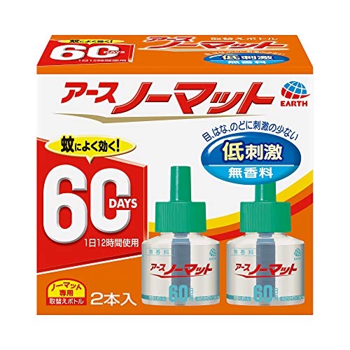アースノーマット　取替えボトル60日用　無香料2本入 容量45ML×2 アース製薬 殺虫剤・ハエ・蚊