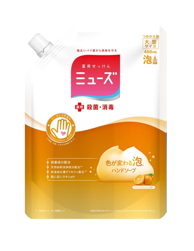 泡ミューズフルーティフレッシュ替え大型容量450ML レキッドベンキーザー ハンドソープ