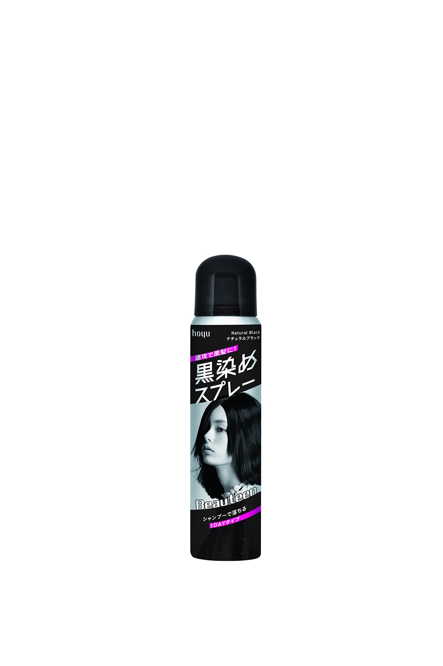 Beauteen（ビューティーン）　黒染めスプレー　ナチュラルブラック 容量80G ヘアカラー・黒髪用
