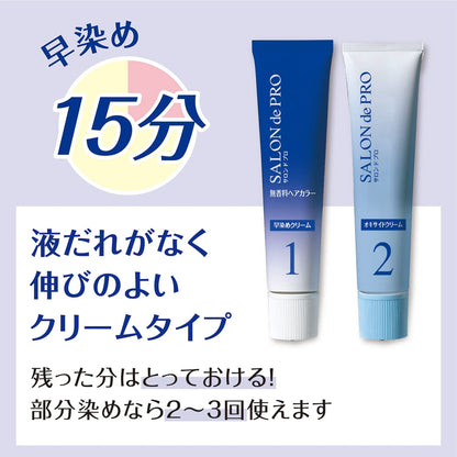 サロンドプロ無香料ヘアカラー早染めクリーム（白髪用）　４Ａ アッシュブラウン 容量1個 ヘアカラー・白髪用