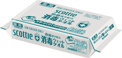 スコッティ　消毒ウェットタオル　ウェットガード　ボックス　40枚　詰替用　3コパック容量120枚