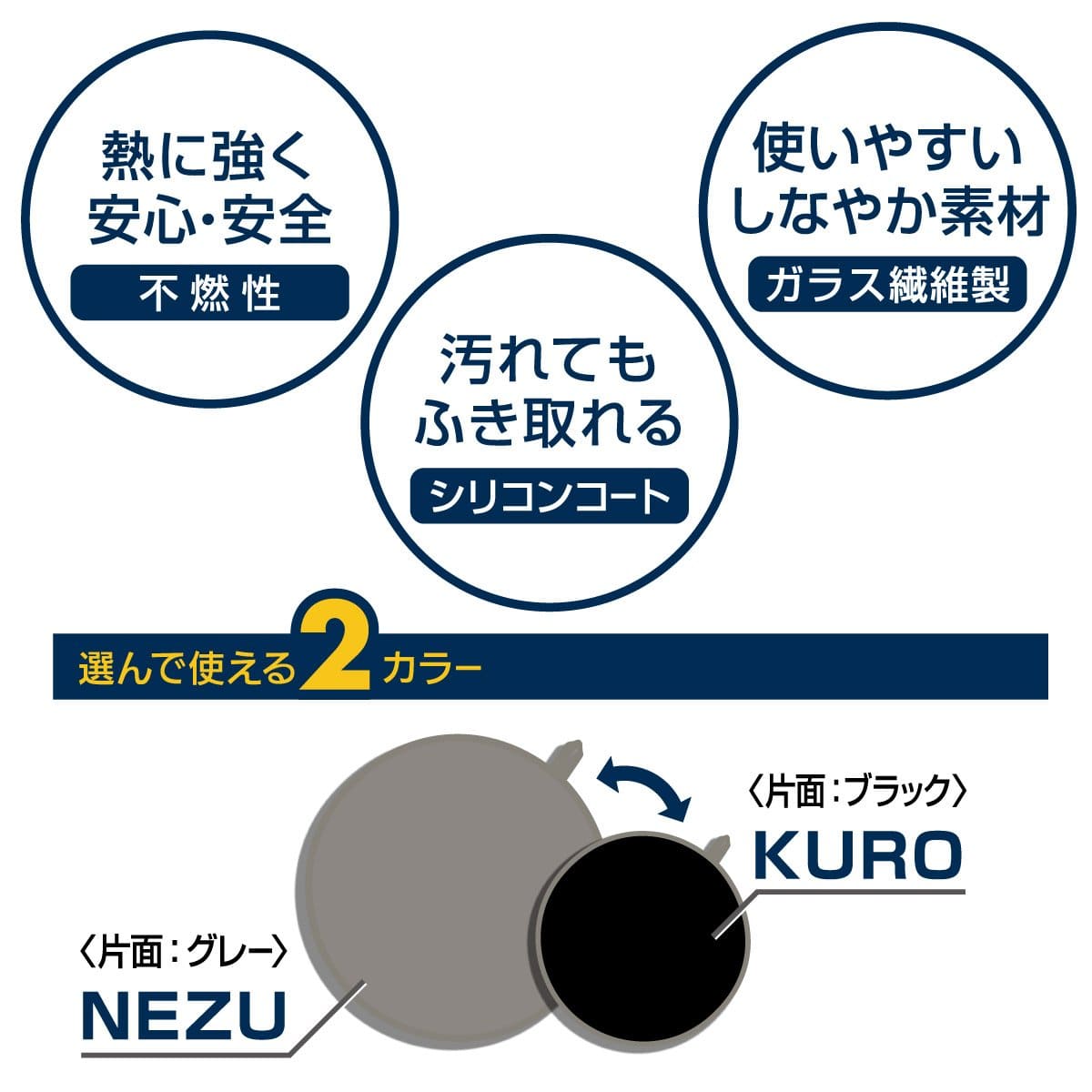 お徳用ＩＨマットＮＥＺＵ／ＫＵＲＯ　２枚 容量2枚 東洋アルミ アルミ
