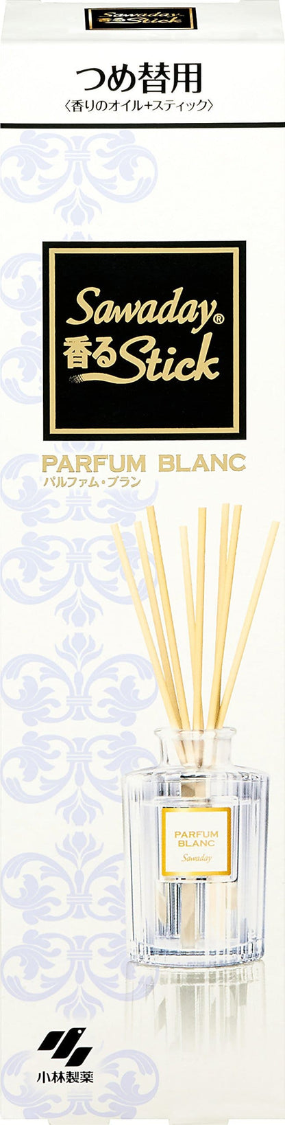 サワデー香るStick　つめ替用　パルファムブラン 容量70ML 小林製薬 芳香剤・部屋用