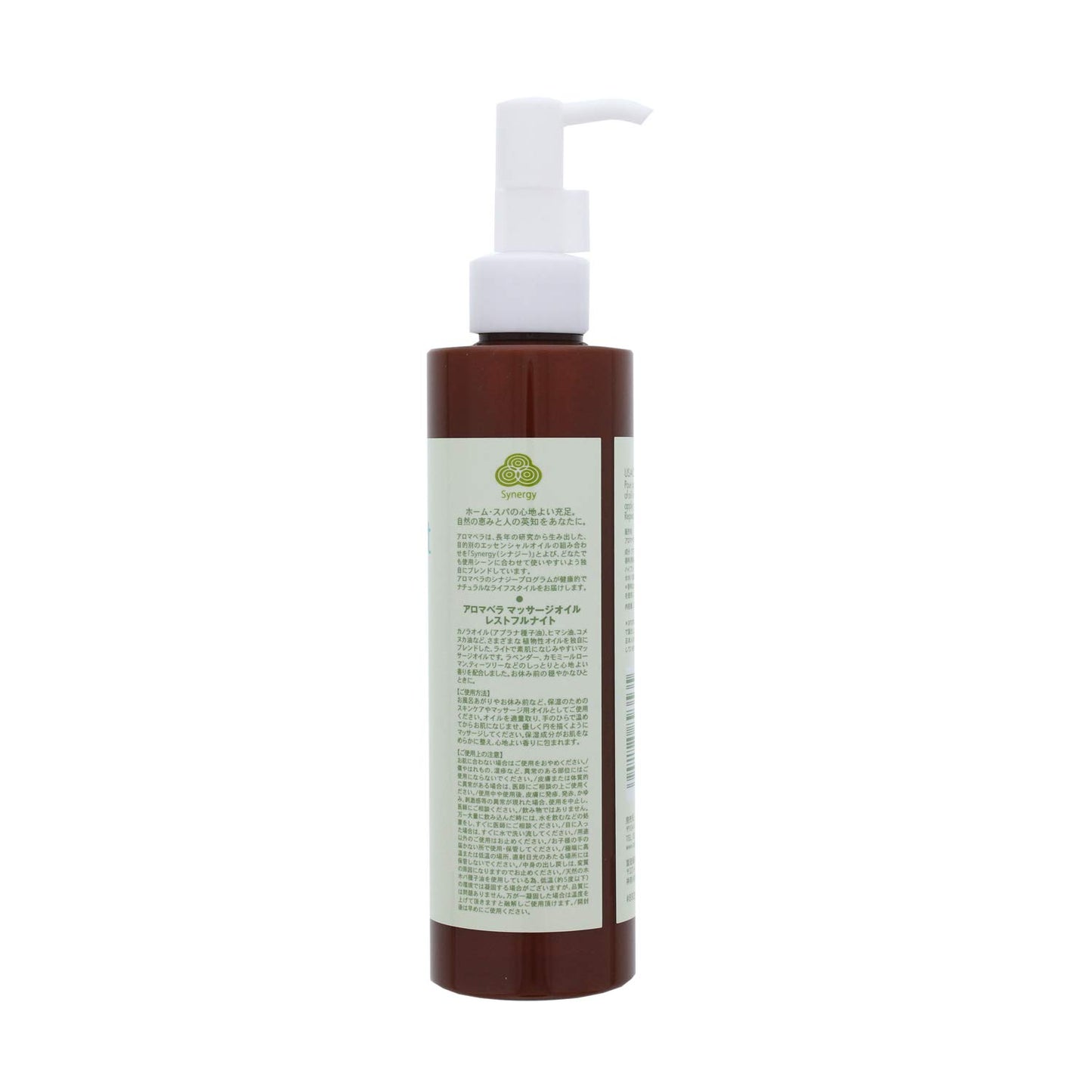【まとめ買い】アロマベラ　マッサージオイル　レストフルナイト　２００ｍｌ 6点セット 日本香堂 お香