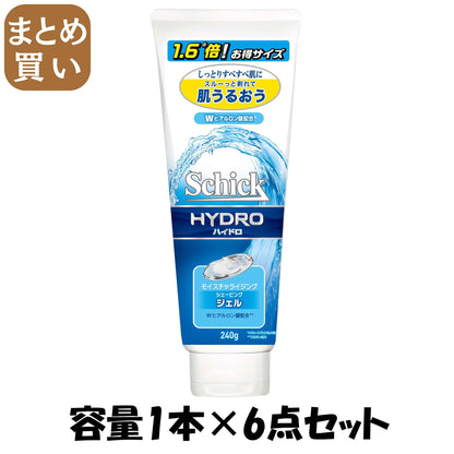 【まとめ買い】ハイドロシェービングジェル２４０Ｇ 容量1本×6点セット シック(Schick) シェービング