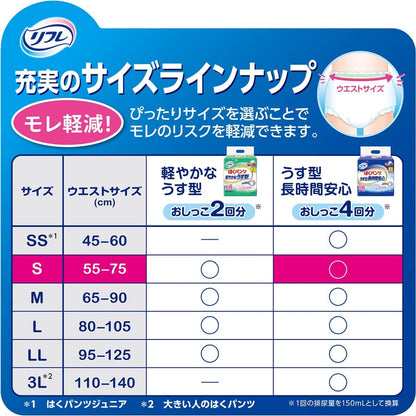 【まとめ買い】リフレはくパンツゆったり安心おでかけパックＳ２枚 容量2枚×10点セット リブドゥコーポレーション 大人用オムツ