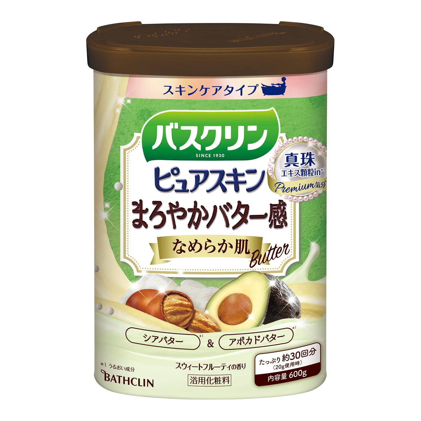 【まとめ買い】バスクリン　ピュアスキン　なめらか肌　６００ｇ 容量600G×15点セット バスクリン 入浴剤