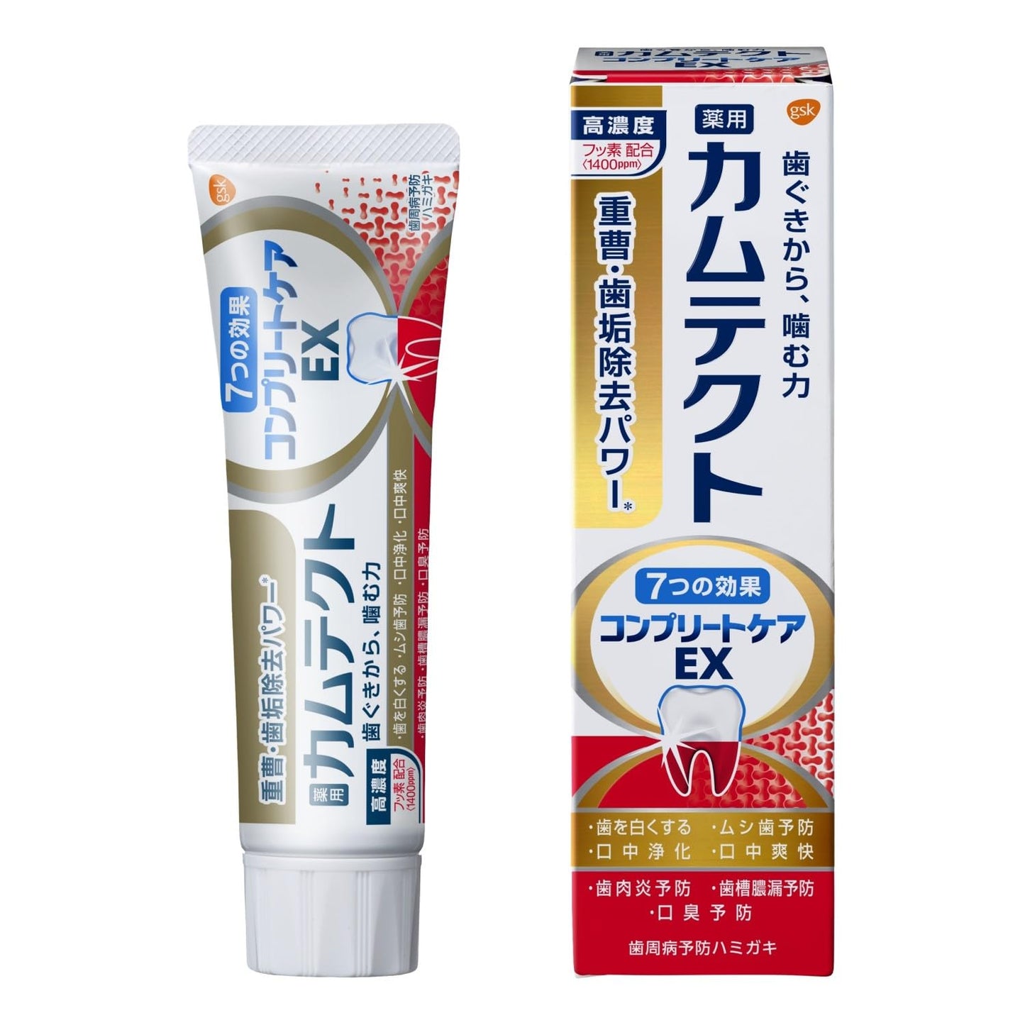 【まとめ買い】カムテクト　コンプリートケアＥＸ　１０５ｇ 容量105G×6点セット グラクソスミスクライン 歯磨き