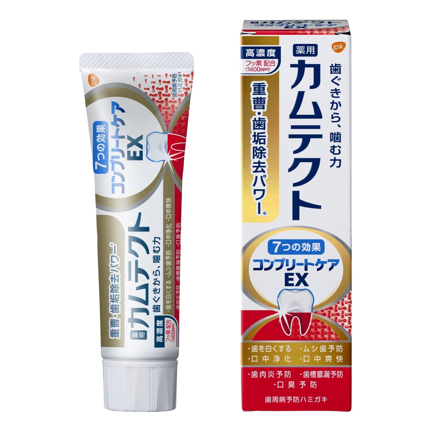 【まとめ買い】カムテクト　コンプリートケアＥＸ　１０５ｇ 容量105G×6点セット グラクソスミスクライン 歯磨き