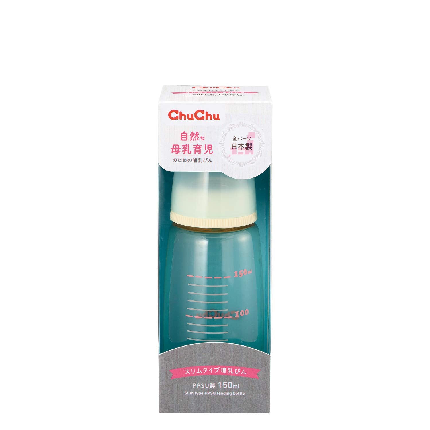 【まとめ買い】チュチュ　スリムタイプＰＰＳＵ製ほ乳びん１５０ｍＬ 容量1本×5点セット ジェクス ベビー用品