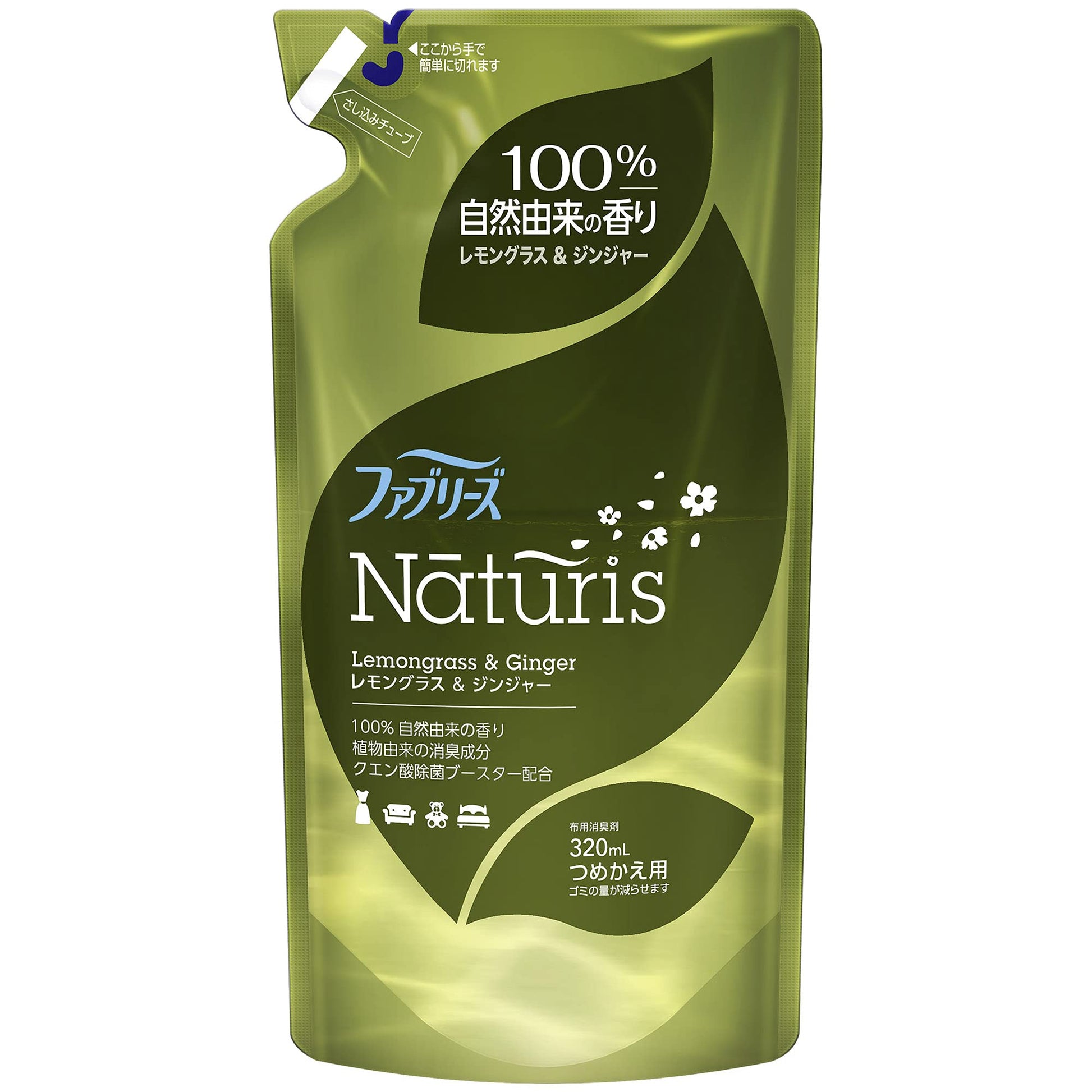 【まとめ買い】ファブリーズ　ナチュリス　レモングラス＆ジンジャーの香り　詰替え　320ml 容量320ML×24点セット Ｐ＆Ｇ 芳香剤