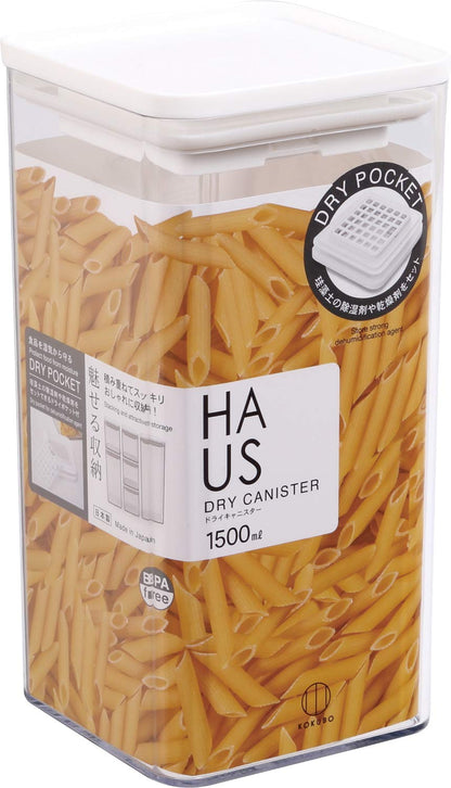 【まとめ買い】HAUS（ハウス）ドライキャニスター 容量1500ML×6点セット 小久保工業所 保存容器