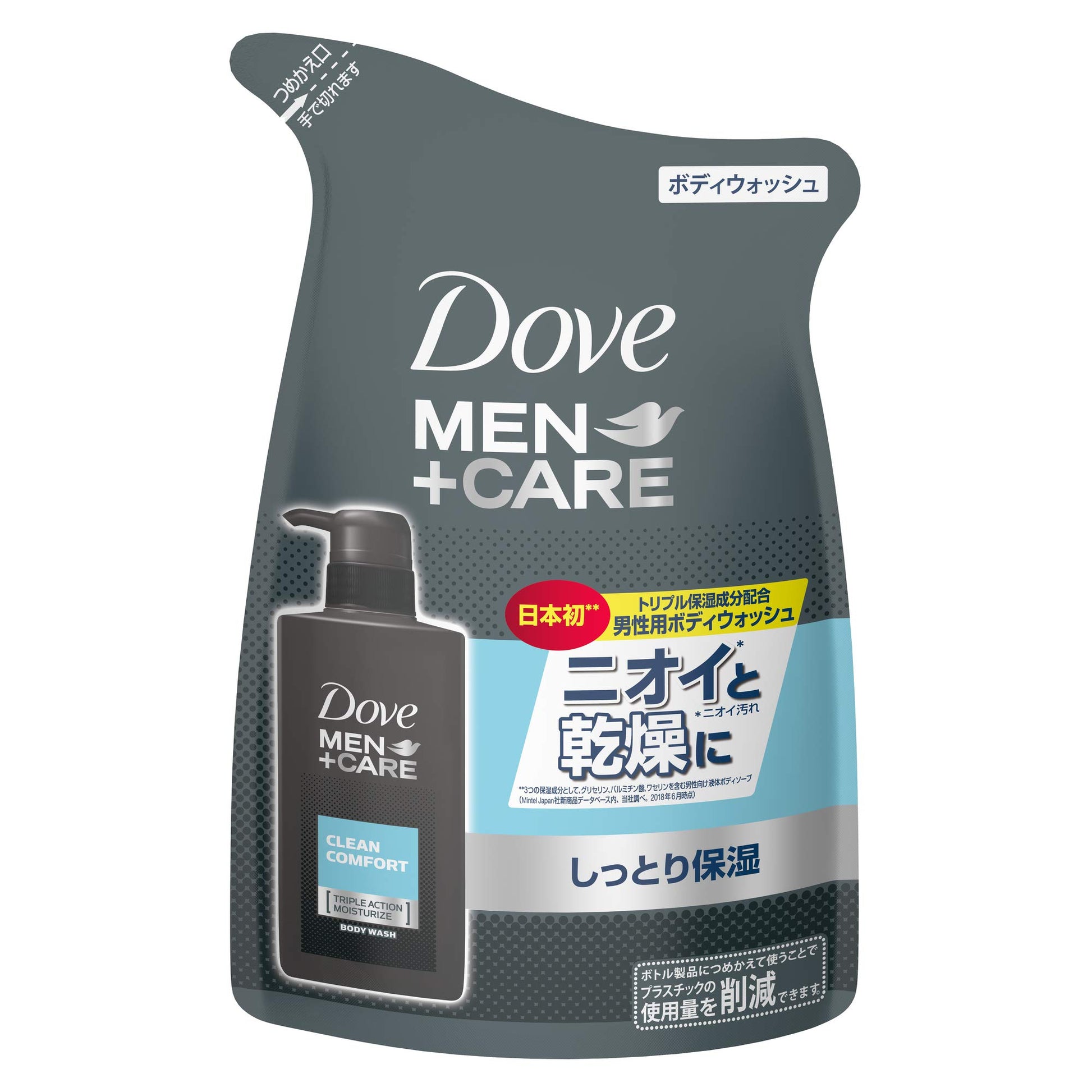 【まとめ買い】ダヴメン＋ケア（ダヴメンプラスケア） ボディウォッシュ クリーンコンフォート 詰替用 容量320G×12点セット ボディソープ