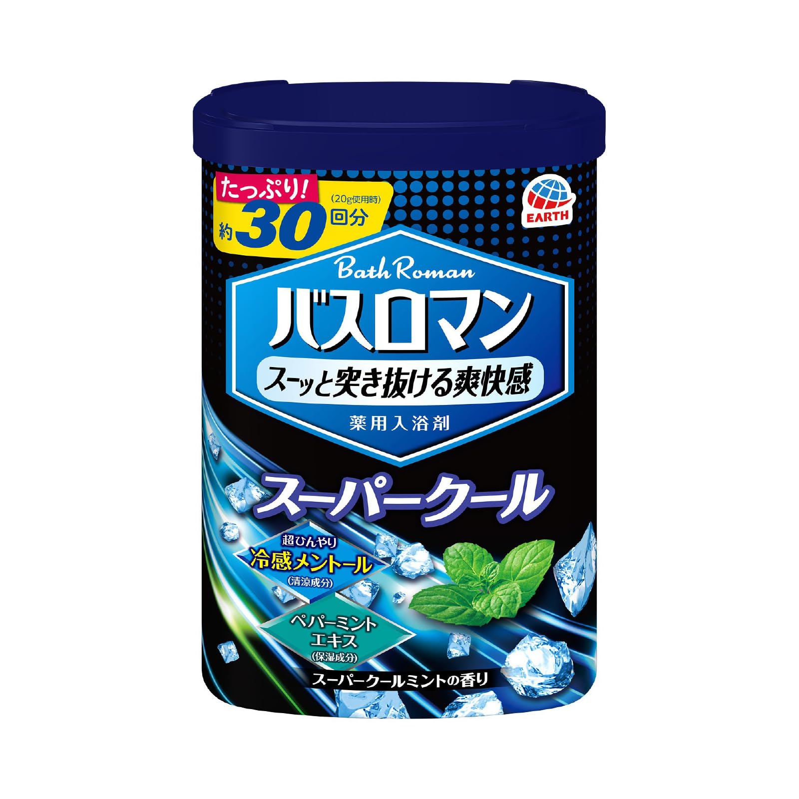 【まとめ買い】バスロマン スーパークールタイプ 容量600G×15点セット アース製薬 入浴剤