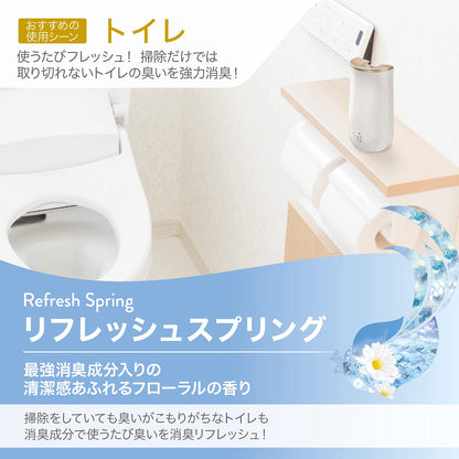 【まとめ買い】消臭センサー＆スプレー リフレッシュスプリング本体 容量18ML×6点セット ジョンソン 芳香剤・部屋用