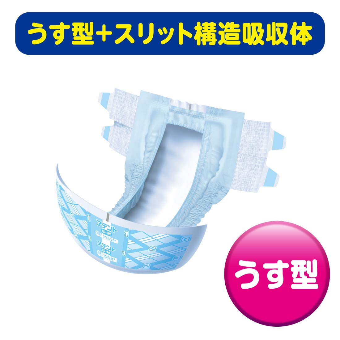 【まとめ買い】アテント 背モレ・横モレも防ぐうす型スーパーフィットテープ式 S～M20枚 容量20ﾏｲ×3点セット 大人用オムツ
