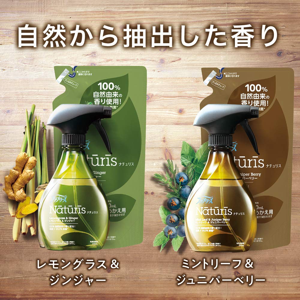 【まとめ買い】ファブリーズ　ナチュリス　レモングラス＆ジンジャーの香り　370ml 容量370ML×12点セット Ｐ＆Ｇ 芳香剤