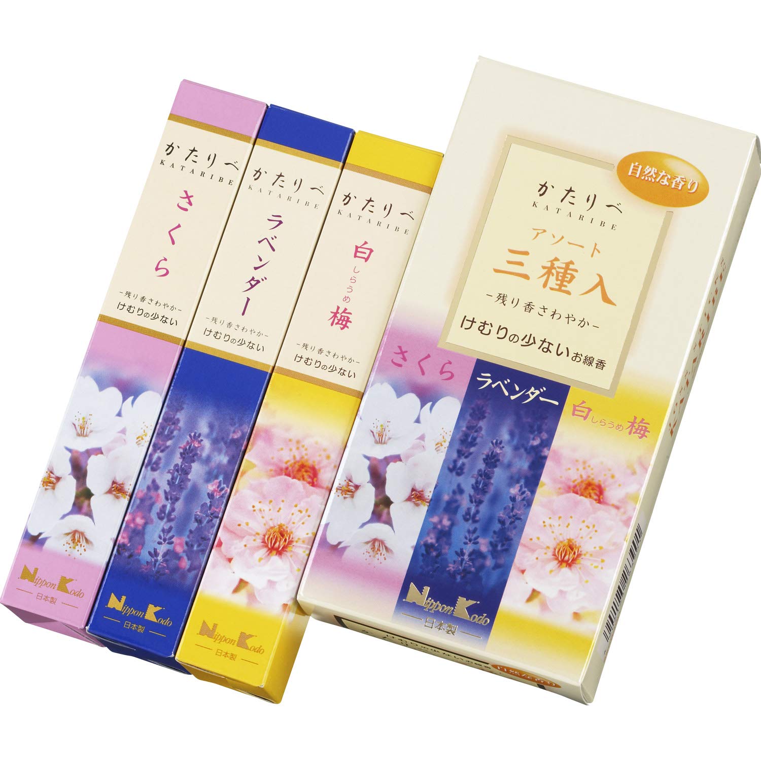 【まとめ買い】Ｎかたりべ三種１８５Ｇ 容量185G×5点セット 日本香堂 お線香