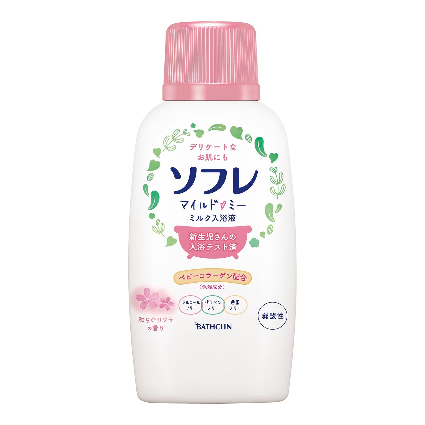 【まとめ買い】ソフレ マイルド・ミー ミルク入浴液 和らぐサクラの香り 720mL 容量720mL×12点セット バスクリン 入浴剤